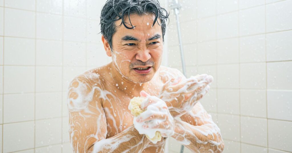 体臭対策用の強力なボディソープを使ってみたAI画像