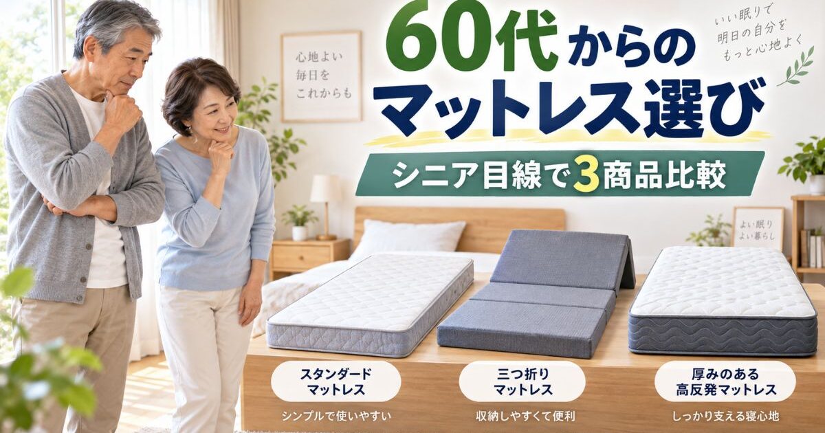 【50代・60代向け】シニア目線で選ぶマットレス3選